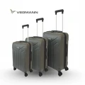 Vegmann Tartılı Scavel Antrasit 3 lü Valiz Seti