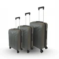 Vegmann Tartılı Scavel Antrasit 3 lü Valiz Seti