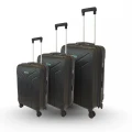 Vegmann Tartılı Scavel Siyah 3 lü Valiz Seti