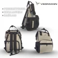 Vegmann Tender Anne Bebek Bakım Sırt Çantası Biberon Termos Gözlü Siyah-Gri