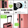 Vegmann Vela Pembe 2li Valiz Seti Orta Boy ,Kabin Boy