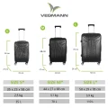 Vegmann Vela Siyah 3lü Valiz Seti