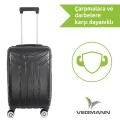 Vegmann Vela Siyah Kabin Boy Valiz