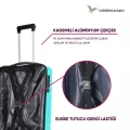 Vegmann Wave Laptop Bölmeli Su Yeşili Kabin Boy Valiz