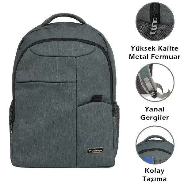 Vegmann Tucana VGM-030 15,6 inç Dizüstü Uyumlu Gri Laptop Sırt Çantası