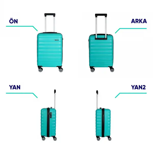 Vegmann Delphin Su Yeşili Kabin Boy Valiz