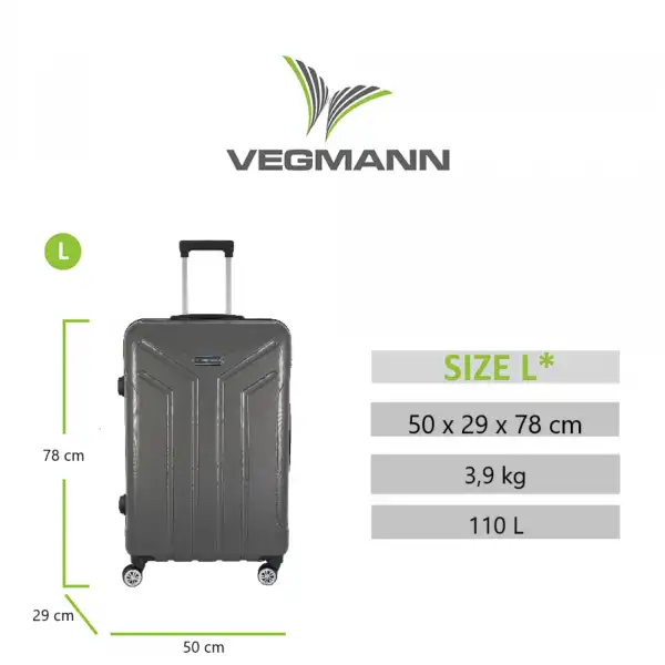 Vegmann Vela Antrasit Büyük Boy Valiz