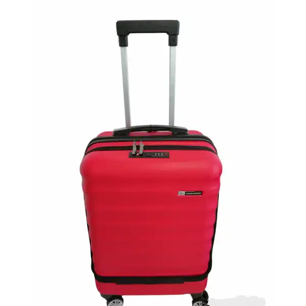 Vegmann Wave Laptop Bölmeli Kırmızı Kabin Boy Valiz
