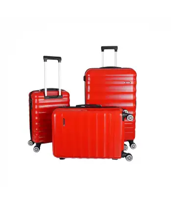 Vegmann Delphin Kırmızı 3 lü Valiz seti