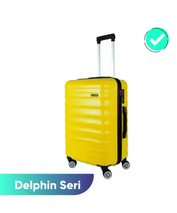 Vegmann Delphin Sarı Orta Boy Valiz