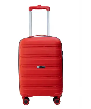 Vegmann Polipropilen (PP) Atlas Kırmızı Kabin Boy Valiz