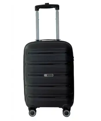 Vegmann Polipropilen (PP) Atlas Siyah Kabin Boy Valiz