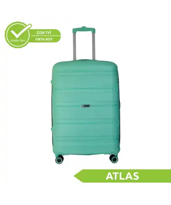 Vegmann Polipropilen (PP) Atlas Su Yeşili Orta Boy Valiz