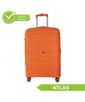 Vegmann Polipropilen (PP) Atlas Turuncu Orta Boy Valiz