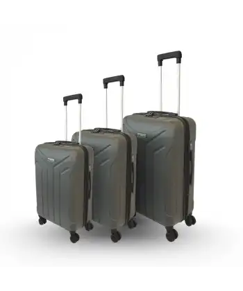 Vegmann Tartılı Scavel Antrasit 3 lü Valiz Seti