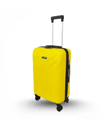 Vegmann Tartılı Scavel Sarı Orta Boy Valiz