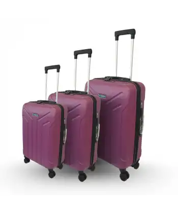 Vegmann Tartılı Scavel Violet 3 lü Valiz Seti
