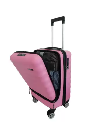 Vegmann Wave Laptop Bölmeli Pembe Kabin Boy Valiz