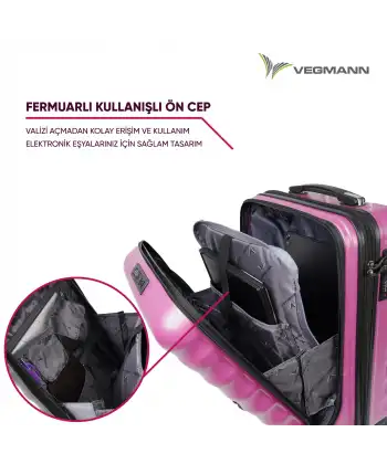Vegmann Wave Laptop Bölmeli Violet Kabin Boy Valiz