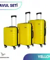Vegmann Delphin Sarı 3 lü Valiz seti