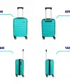 Vegmann Delphin Su Yeşili Kabin Boy Valiz