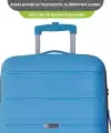 Vegmann Polipropilen (PP) Atlas Mavi 3lü Valiz Seti