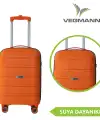 Vegmann Polipropilen (PP) Atlas Turuncu Kabin Boy Valiz