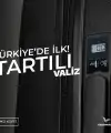 Vegmann Tartılı Scadel Kırmızı 3 lü Valiz Seti