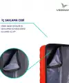 Vegmann Tartılı Scadel Kırmızı 3 lü Valiz Seti