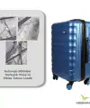 Vegmann Tartılı Scadel Mavi Büyük Boy Valiz