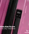 Vegmann Tartılı Scadel Violet 3 lü Valiz Seti