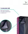 Vegmann Tartılı Scadel Violet 3 lü Valiz Seti