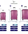 Vegmann Tartılı Scadel Violet 3 lü Valiz Seti