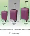 Vegmann Tartılı Scavel Violet 3 lü Valiz Seti