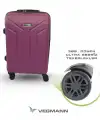 Vegmann Tartılı Scavel Violet 3 lü Valiz Seti