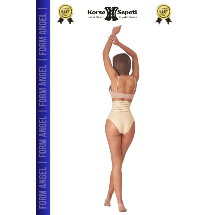 #Korse Vücut Şekillendirici Karın Bel Toparlayıcı Lazer Kesim Yüksek Bel Slip Korse - 4 Adet