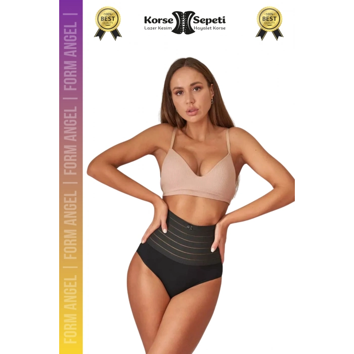 #Korse Vücut Şekillendirici Karın Bel Toparlayıcı Lazer Kesim Yüksek Bel Slip Korse - 5 Adet