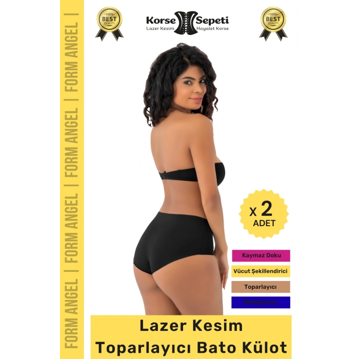 #BatoKülot Karın Basen Toparlayıcı Kaymaz İz Yapmaz Lazer Kesim Toparlayıcı Bato Külot - 2 Adet