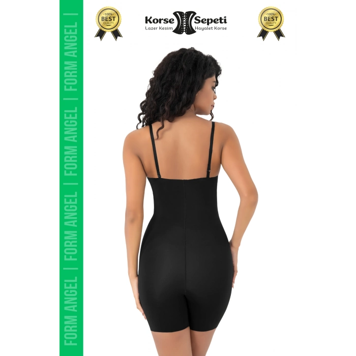 #Korse 2 Beden Küçülten Sıkılaştırıcı Kaymaz Kadın Lazer Kesim Tam Boy Askılı Korse - 2 Adet