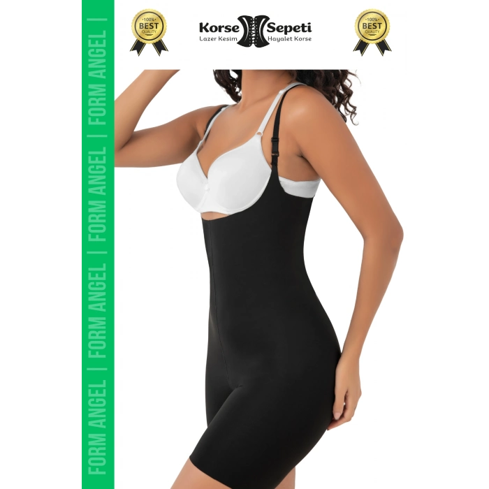 #Korse 2 Beden Küçülten Sıkılaştırıcı Kaymaz Kadın Lazer Kesim Tam Boy Askılı Korse - 2 Adet