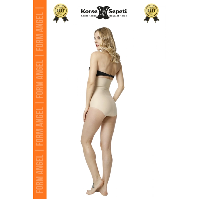 #Korse Toparlayıcı Kaymaz 2 Beden Küçülten Kadın Lazer Kesim Yüksek Bel Slip Korse - 4 Adet