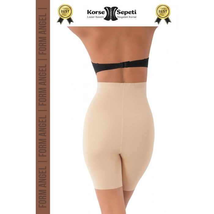 #Korse Kaymayı Önleyen 2 Beden Küçülten Toparlayıcı Lazer Kesim Yüksek Bel Paçalı Korse - 3 Adet