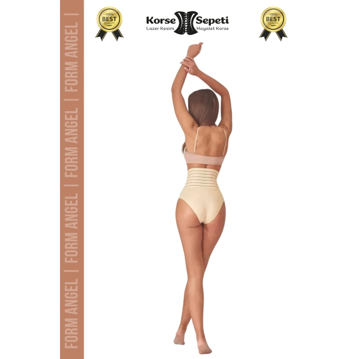 #Korse Vücut Şekillendirici Karın Bel Toparlayıcı Lazer Kesim Yüksek Bel Slip Korse 4lü Set