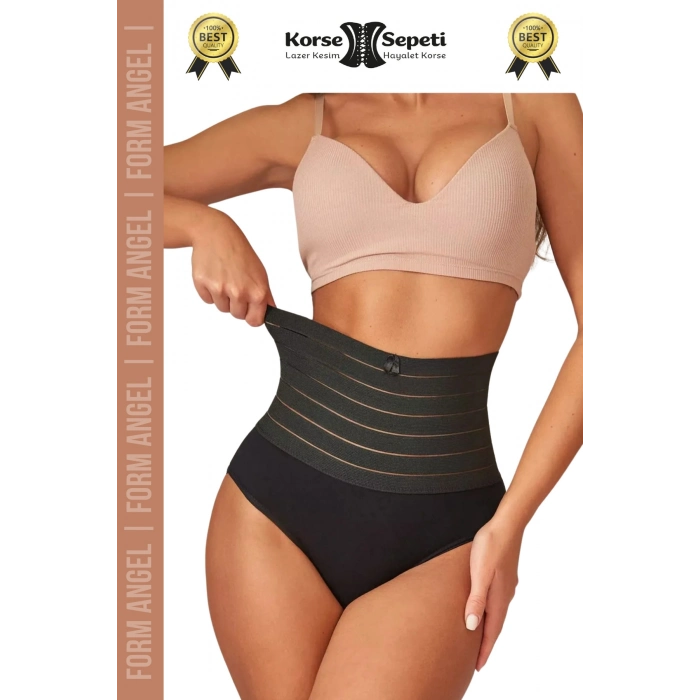 #Korse Vücut Şekillendirici Karın Bel Toparlayıcı Lazer Kesim Yüksek Bel Slip Korse 6lı Set