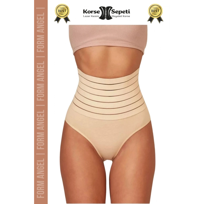 #Korse Vücut Şekillendirici Karın Bel Toparlayıcı Lazer Kesim Yüksek Bel Slip Korse 6lı Set