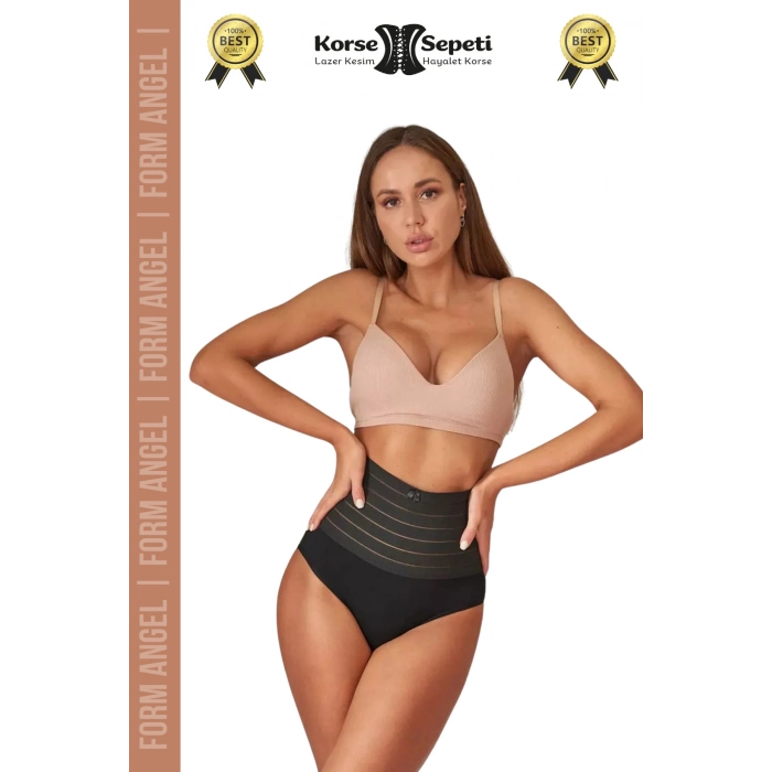 #Korse Vücut Şekillendirici Karın Bel Toparlayıcı Lazer Kesim Yüksek Bel Slip Korse 6lı Set