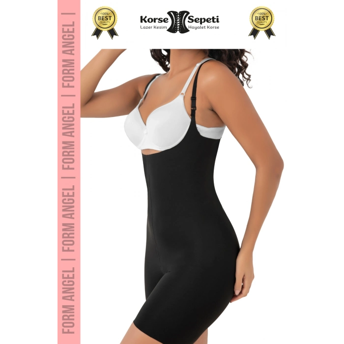 #Korse 2 Beden Küçülten Sıkılaştırıcı Kaymaz Kadın Lazer Kesim Tam Boy Askılı Korse 4lü Set