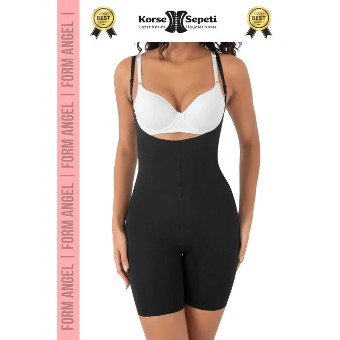 #Korse 2 Beden Küçülten Sıkılaştırıcı Kaymaz Kadın Lazer Kesim Tam Boy Askılı Korse 6lı Set