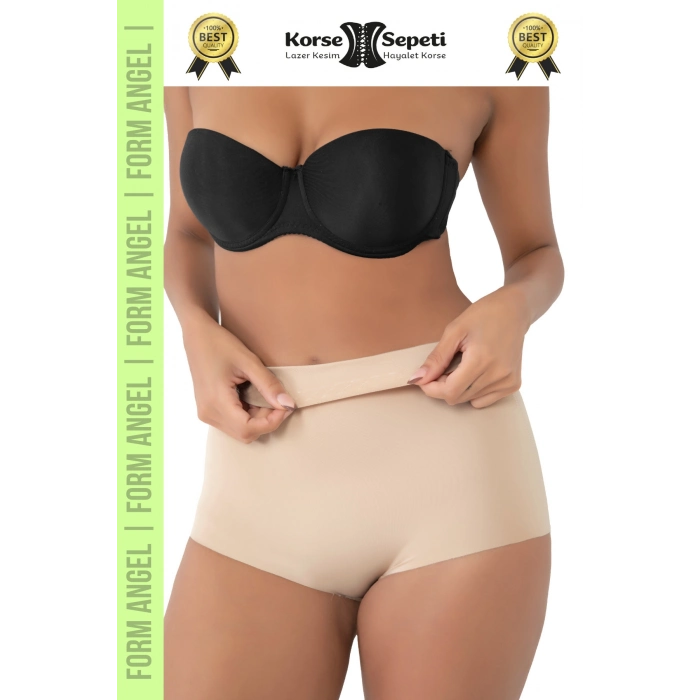 #Korse İz Yapmayan 2 Beden Küçülten Kaymaz Toparlayıcı Lazer Kesim Slip Korse 6lı Set