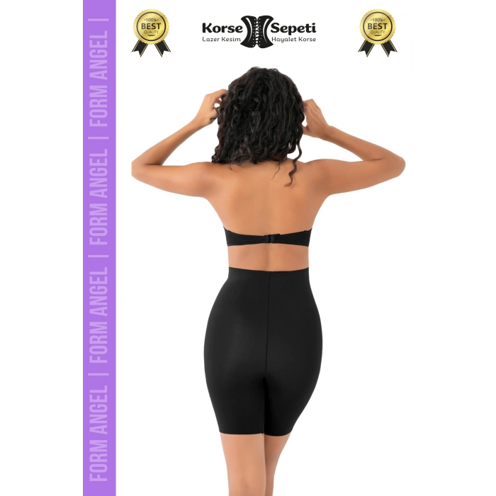 #Korse Kaymayı Önleyen 2 Beden Küçülten Toparlayıcı Lazer Kesim Yüksek Bel Paçalı Korse 2li Set